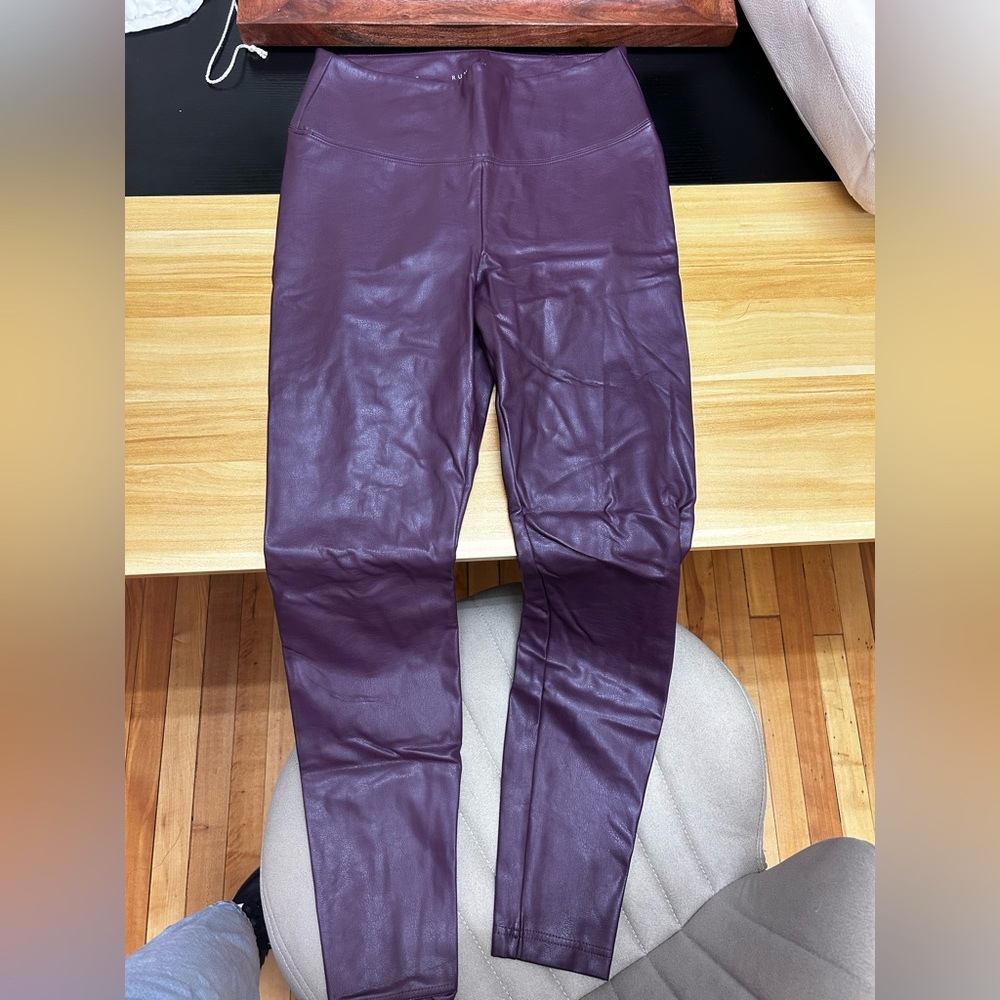 White House Black Market Leather Leggings